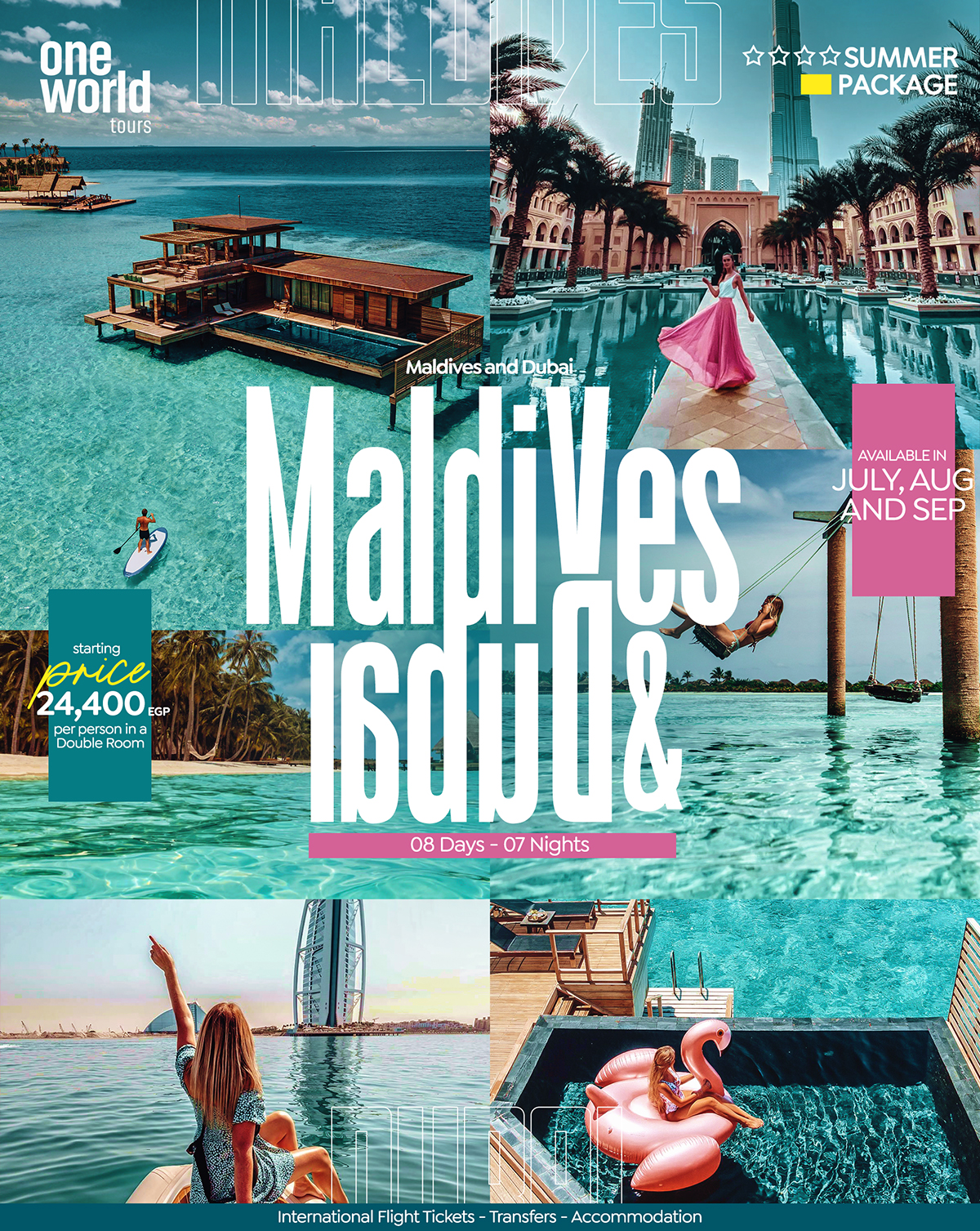 Maldives trip advertisement example